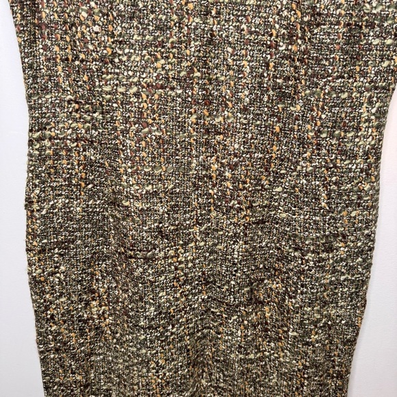 Talbots Women's Sheath Dress Green Tweed Sleeveless Lined Size 12P - Picture 4 of 12